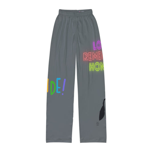 Pajama na Pantalon ng mga Bata: LGBTQ Pride Dark Grey 