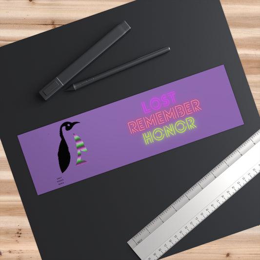 Bumper Stickers: Crazy Penguin World Logo Lite Purple