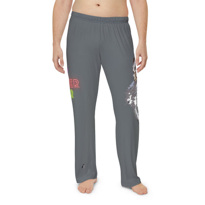 Men's Pajama Pants: Wolves Dark Grey