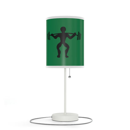 Lamp on a Stand, US|CA plug: Weightlifting Dark Green