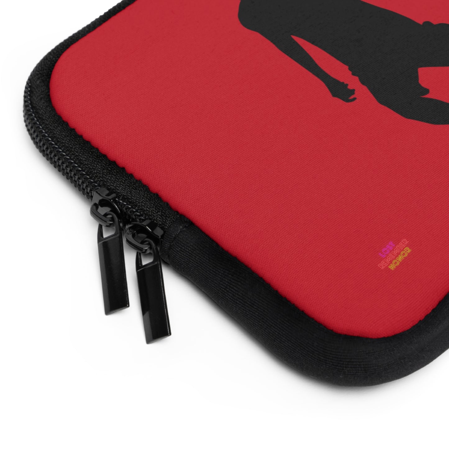 Laptop Sleeve: Soccer Dark Red