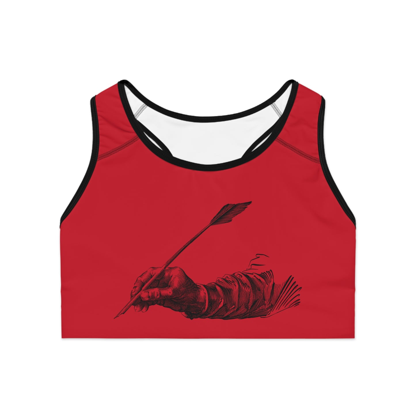 Sports Bra: Writing Dark Red