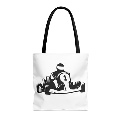 Tote Bag: Racing White