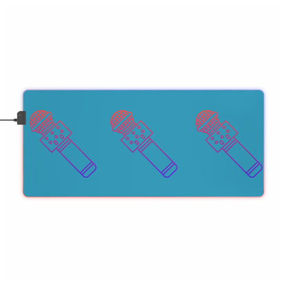 LED Gaming Mouse Pad: Music Turquoise