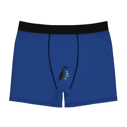 Men's Boxer Briefs: Writing Dark Blue