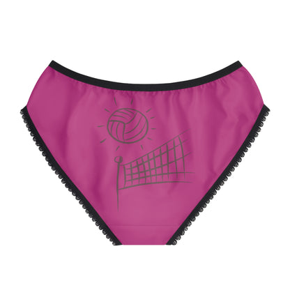 Women's Briefs: Volleyball Pink