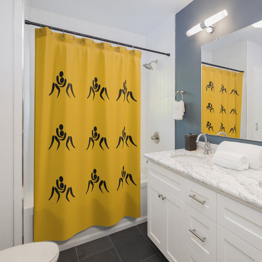 Shower Curtains: #2 Wrestling Yellow