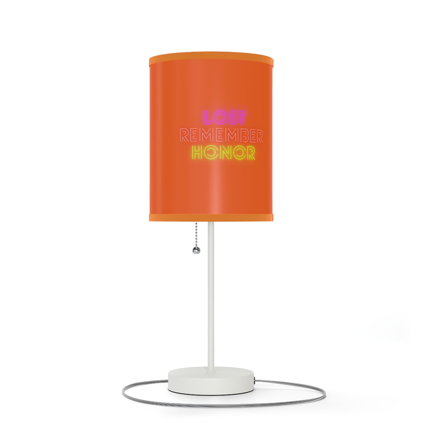 Lamp on a Stand, US|CA plug: Fight Cancer Orange