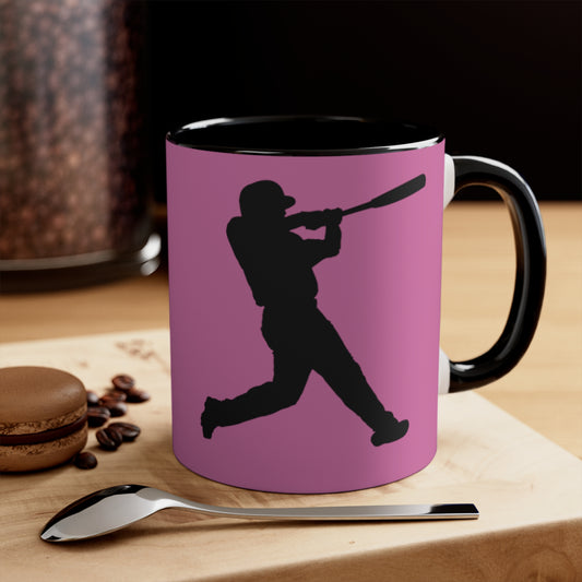 Accent Coffee Mug, 11oz: Baseball Lite Pink