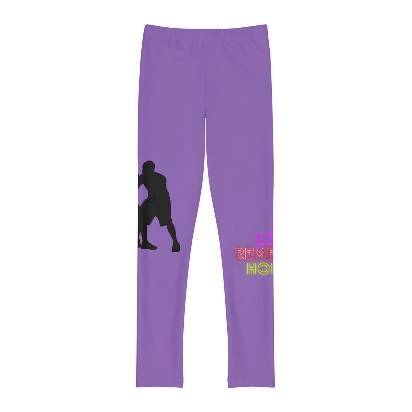 Youth Full-Length Leggings: Basketball Lite Purple