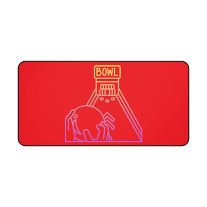 Desk Mat: Bowling Red