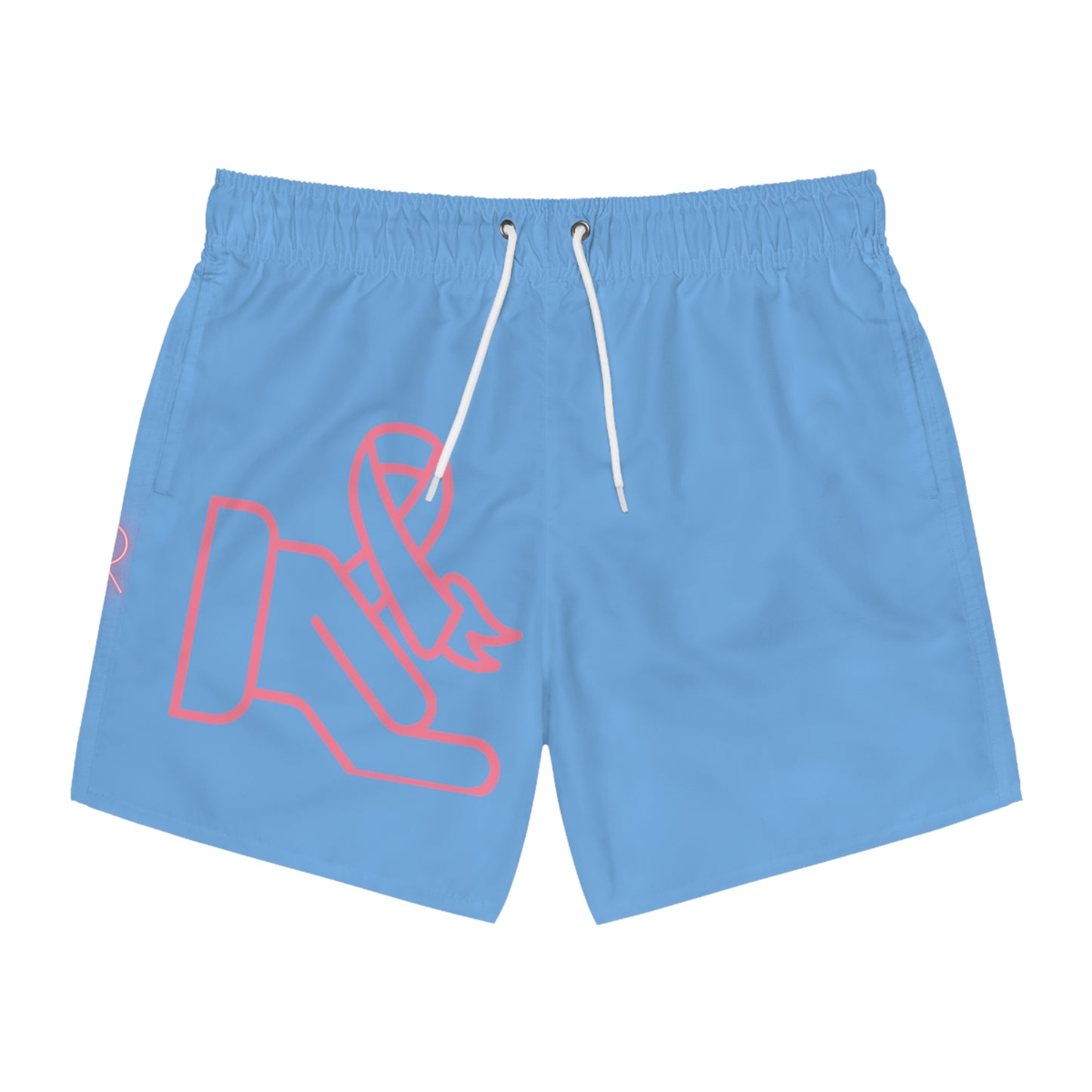 Swim Trunks: Fight Cancer Lite Blue