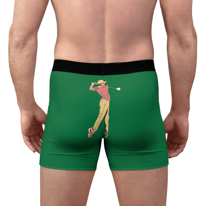 Men's Boxer Briefs: Golf Dark Green