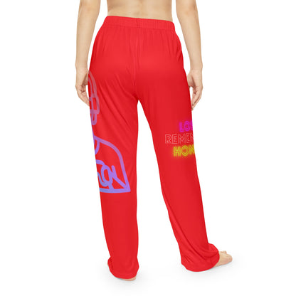 Pambabaeng Pajama Pants: Gaming Red 