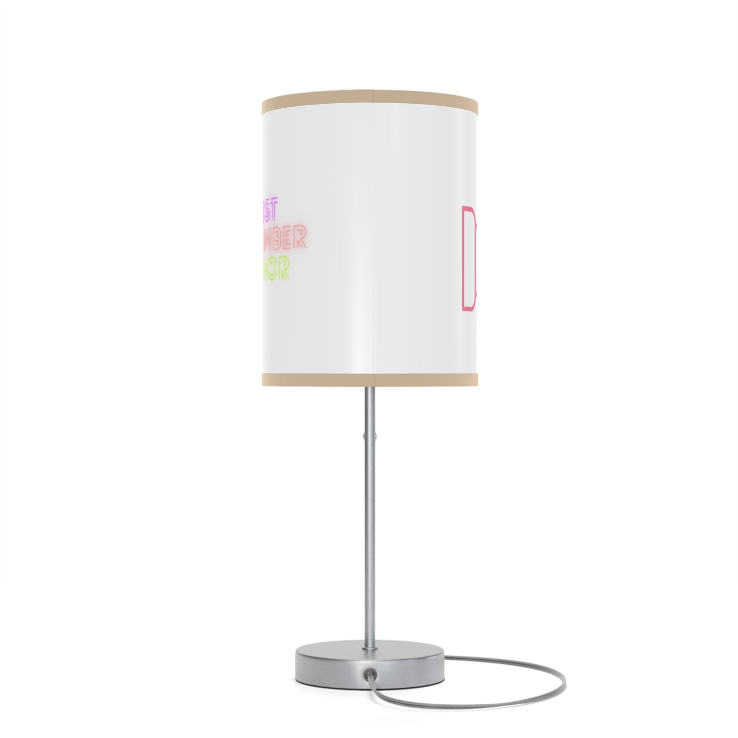 Lamp on a Stand, US|CA plug: Fight Cancer White