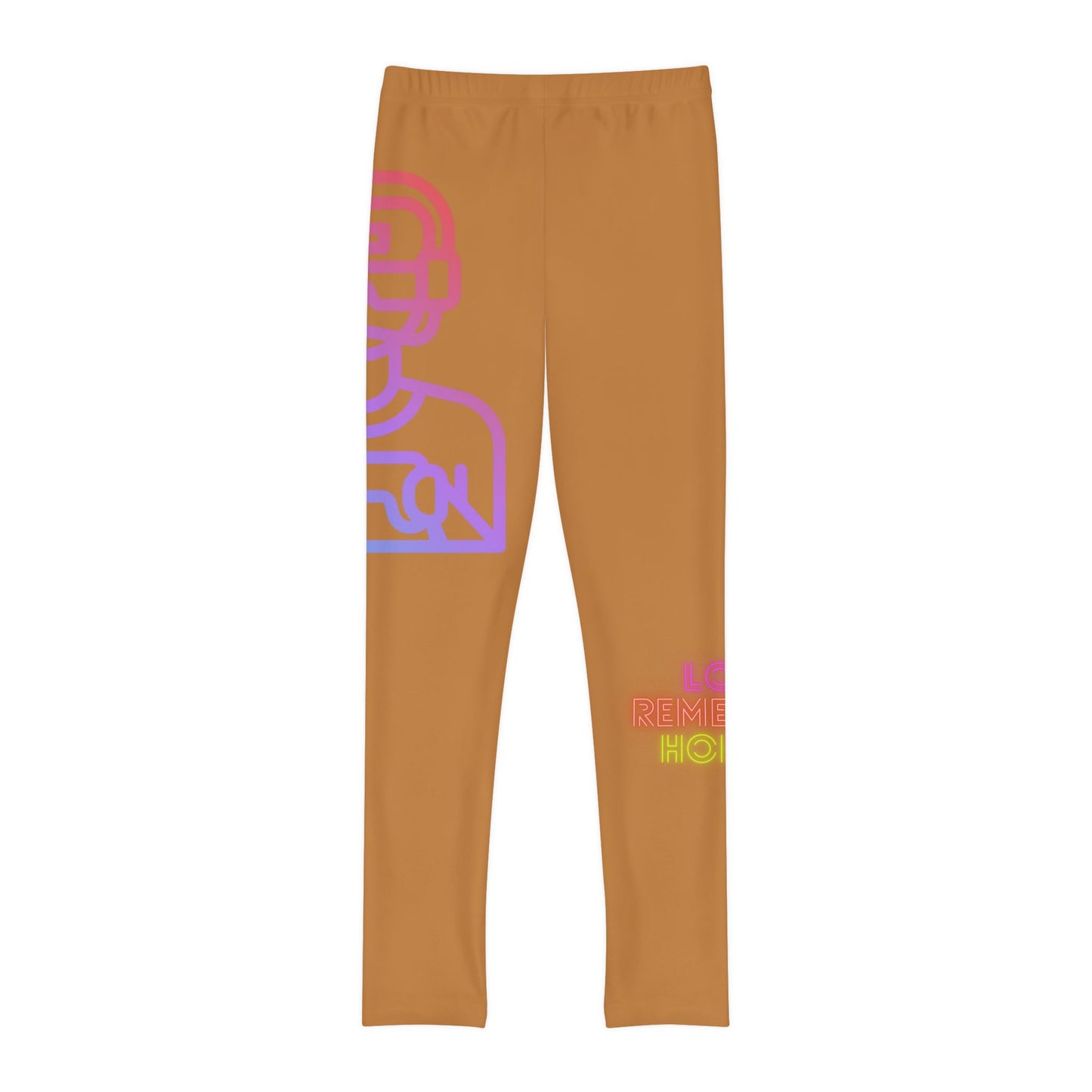 Youth Full-Length Leggings: Gaming Lite Brown