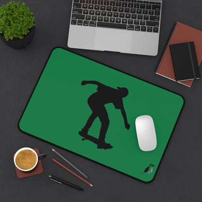 Desk Mat: Skateboarding Dark Green