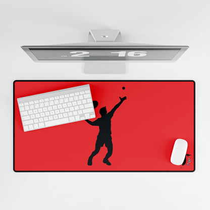 Desk Mats: Tennis Red