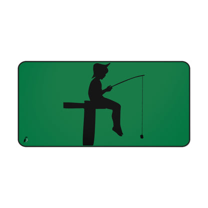 Desk Mat: Fishing Dark Green