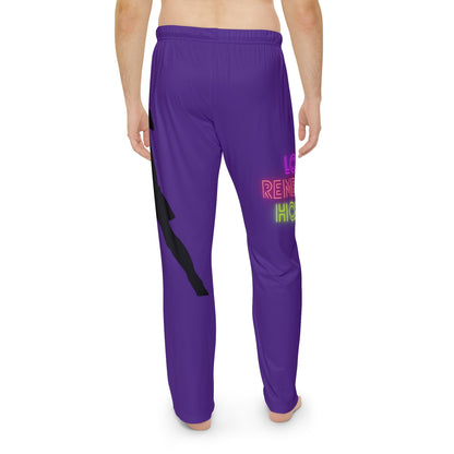 Men's Pajama Pants: Soccer Purple