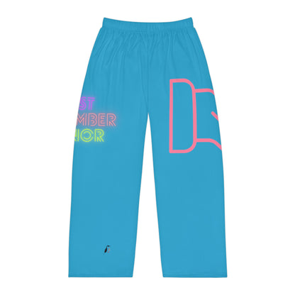 Men's Pajama Pants: Fight Cancer Turquoise