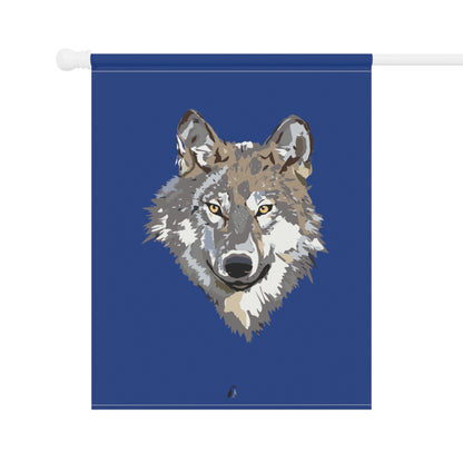 Garden & House Banner: Wolves Dark Blue