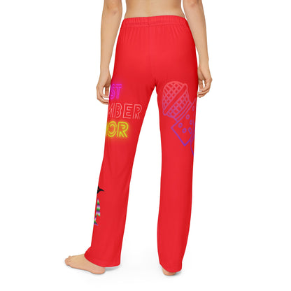 Kids Pajama Pants: Music Red