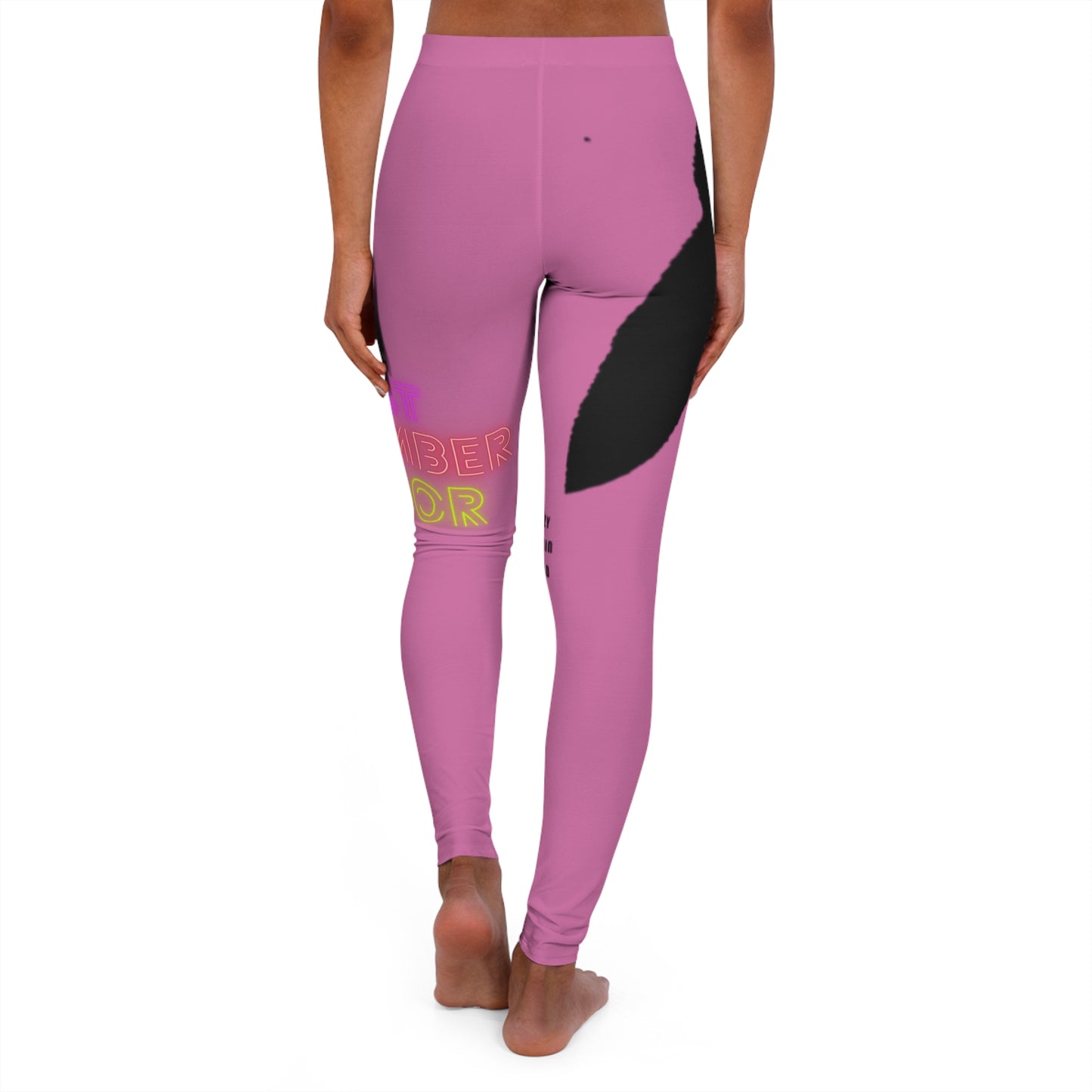 Women's Spandex Leggings: Crazy Penguin World Logo Lite Pink