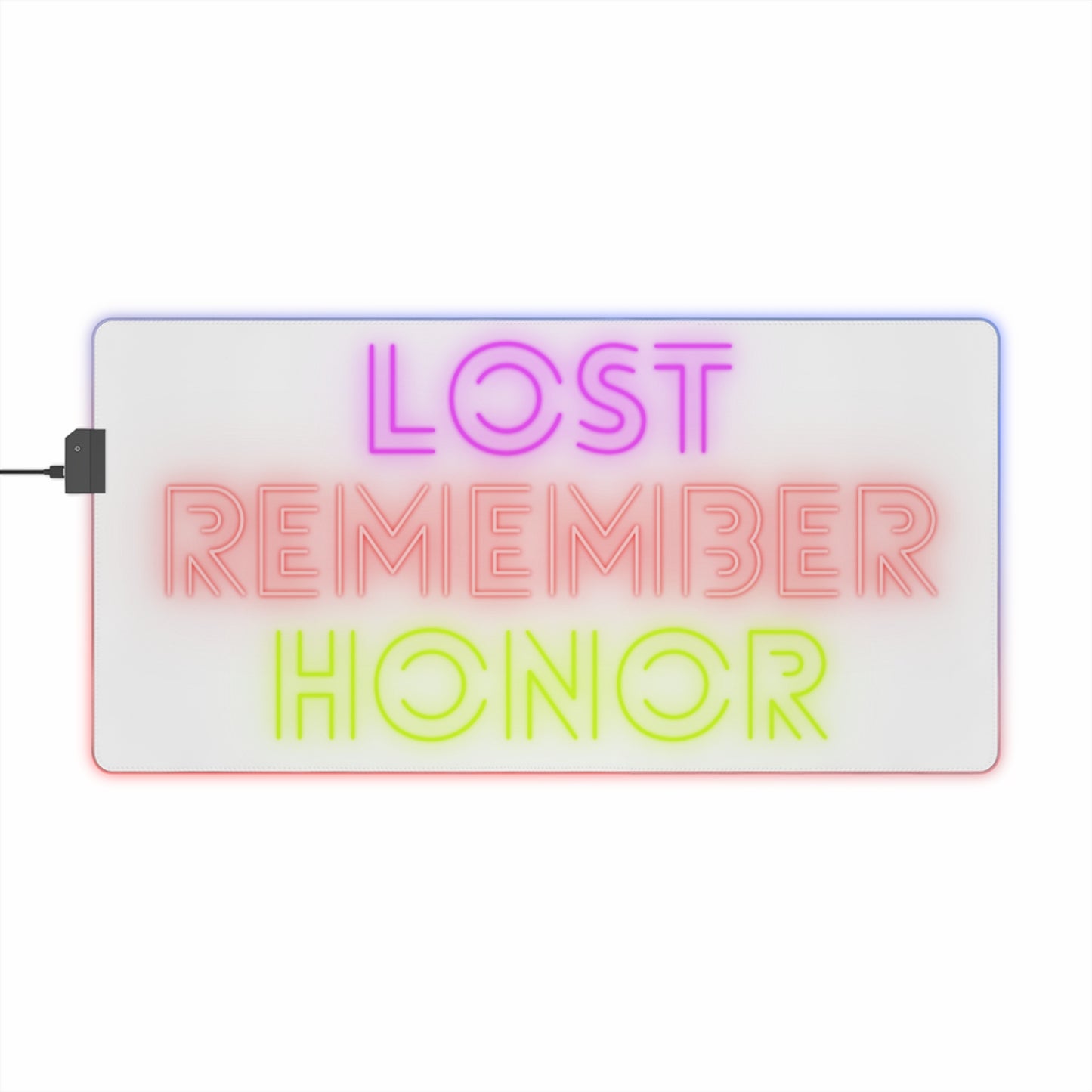 LED Gaming Mouse Pad: Lost Remember Honor White