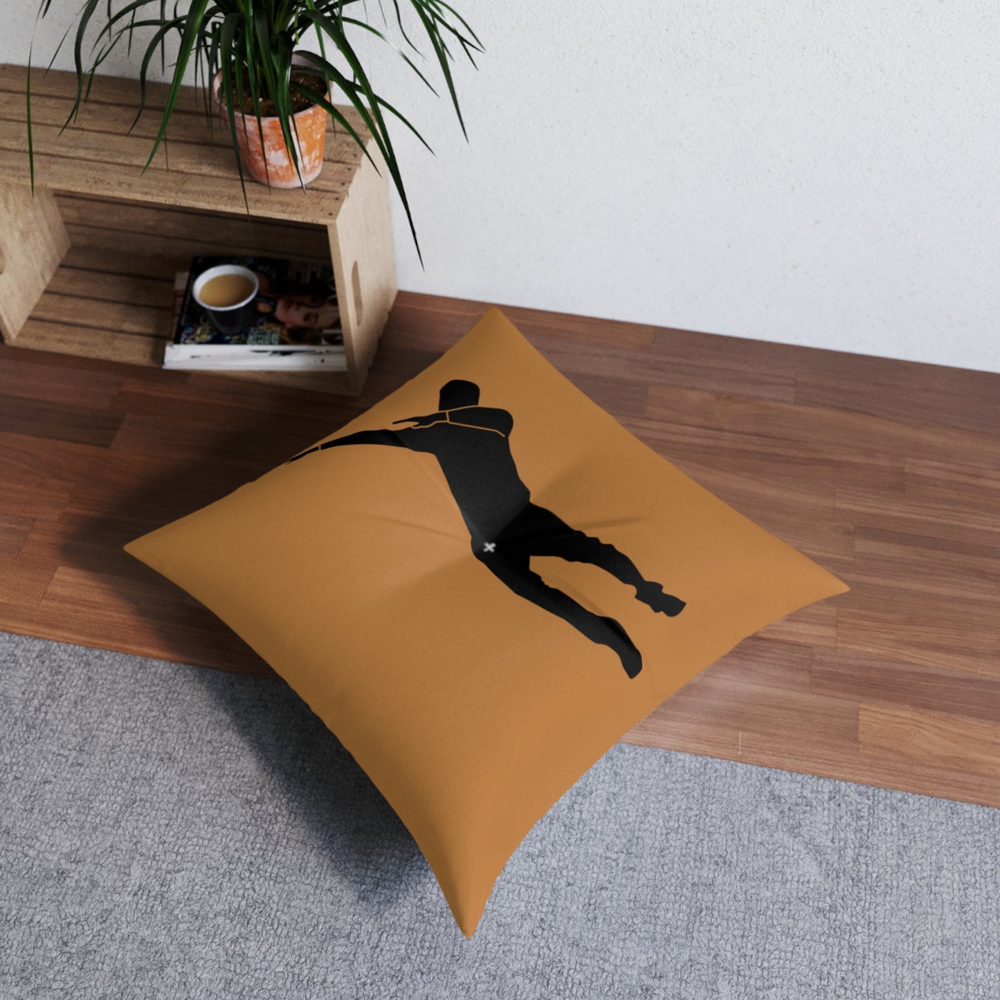 Tufted Floor Pillow, Square: Dance Lite Brown