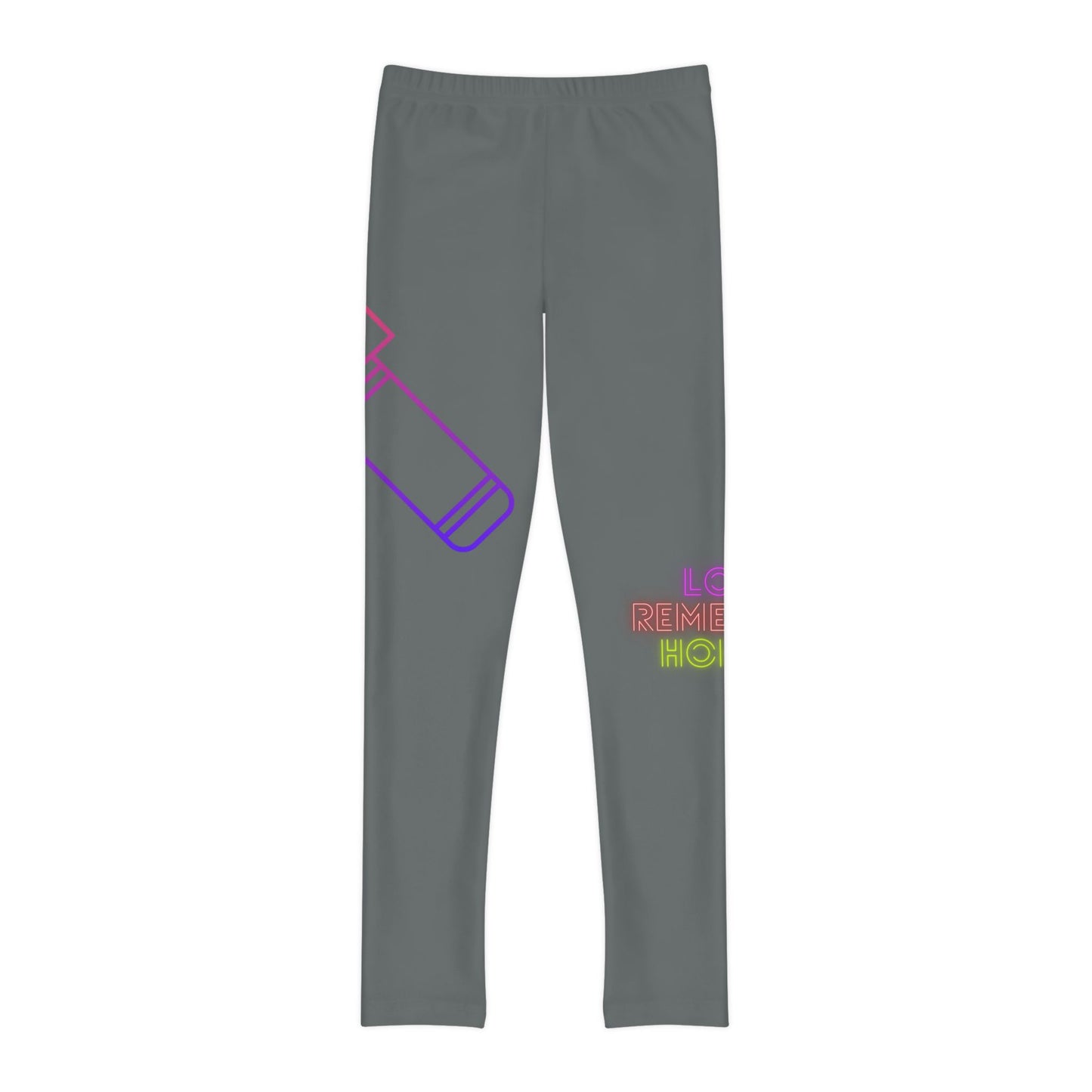 Youth Full-Length Leggings: Music Dark Grey