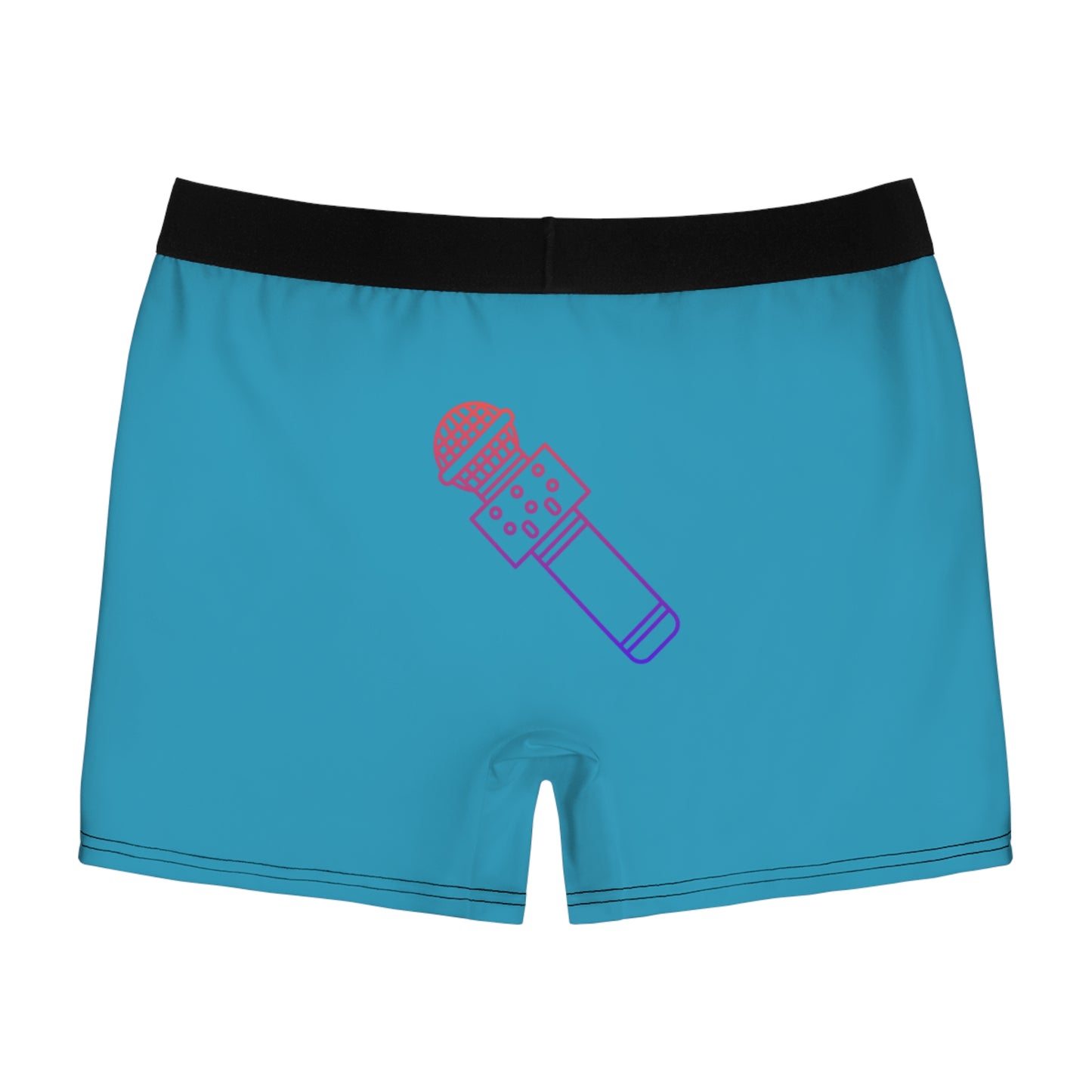 Men's Boxer Briefs: Music Turquoise