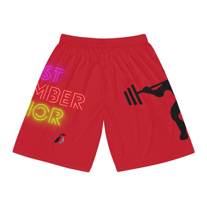 Basketball Shorts: Weightlifting Dark Red