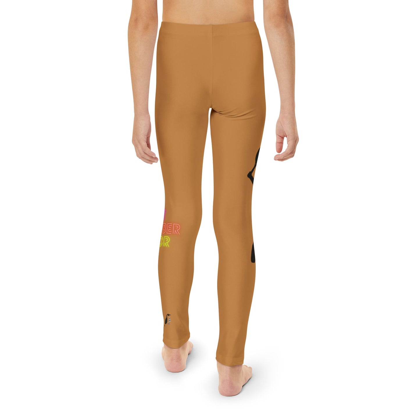 Youth Full-Length Leggings: Tennis Lite Brown