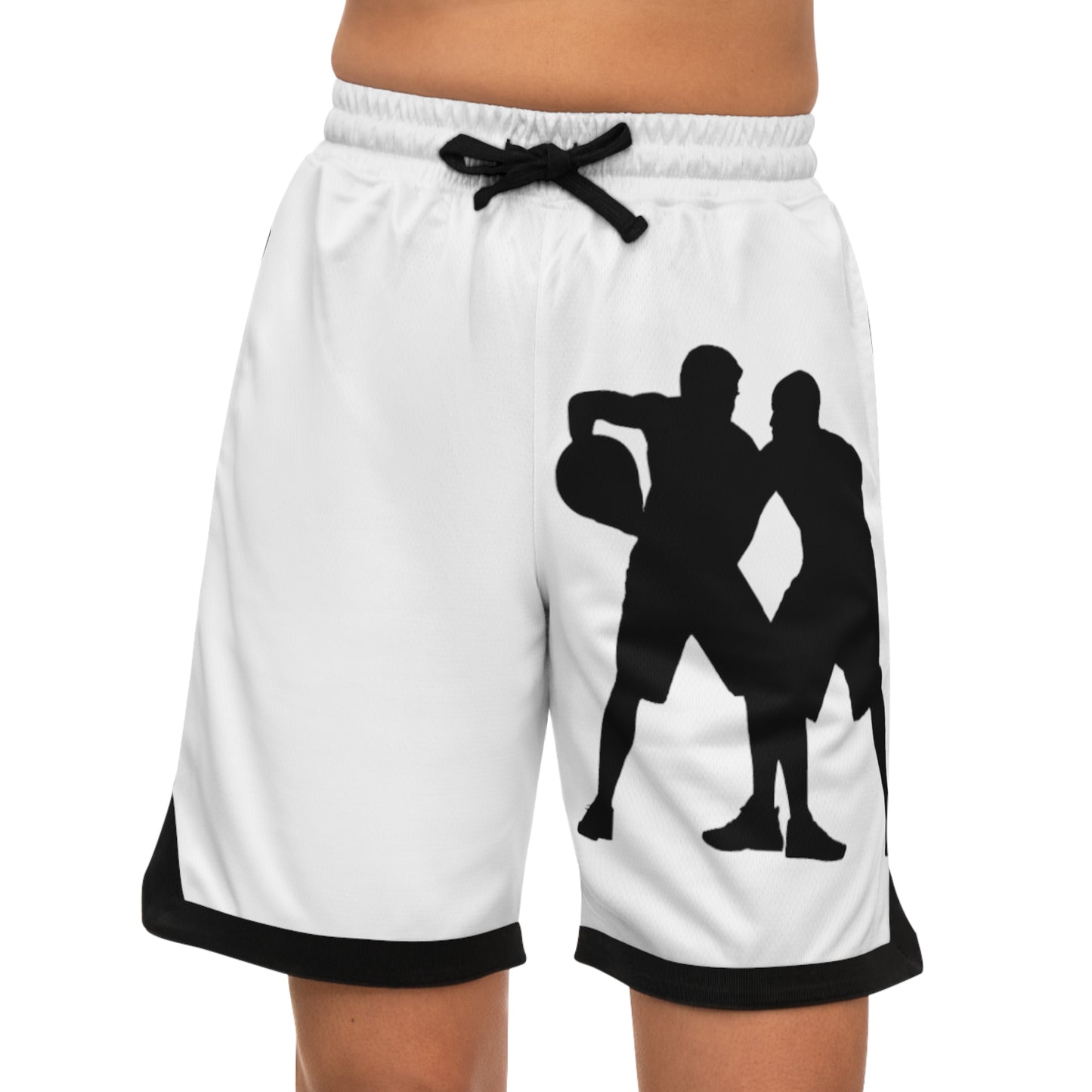 Basketball Rib Shorts: Basketball White