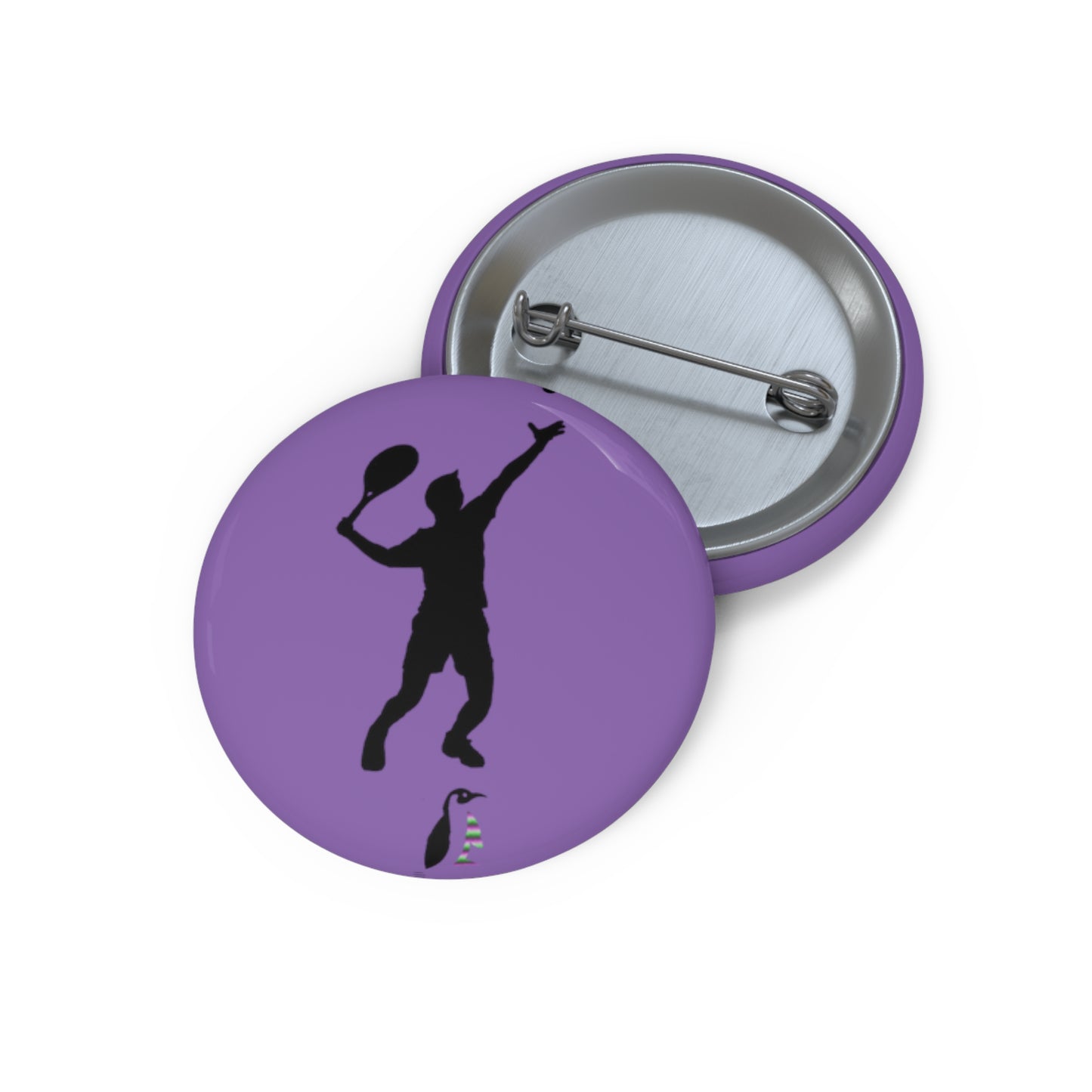 Custom Pin Buttons Tennis Lite Purple
