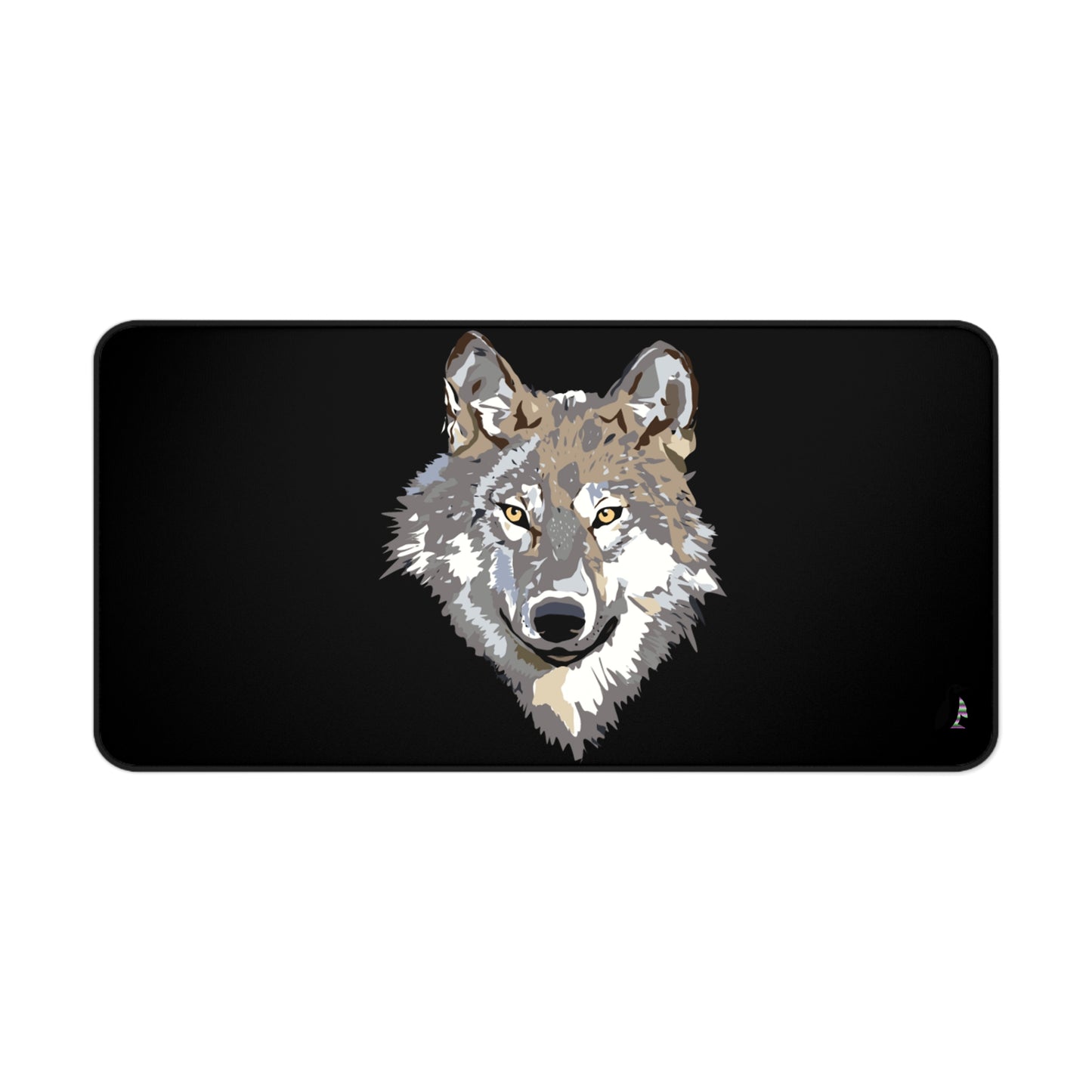 Desk Mat: Wolves Black