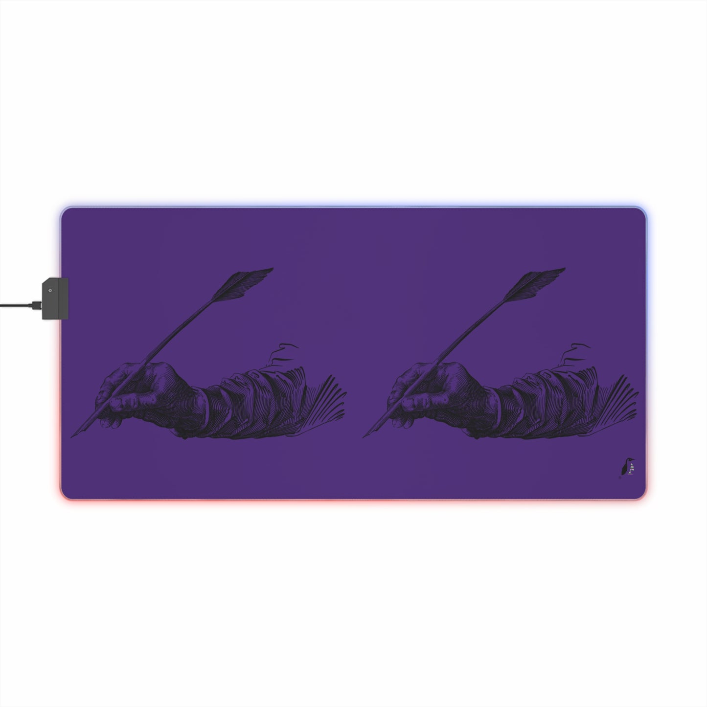 LED Gaming Mouse Pad: Writing Purple