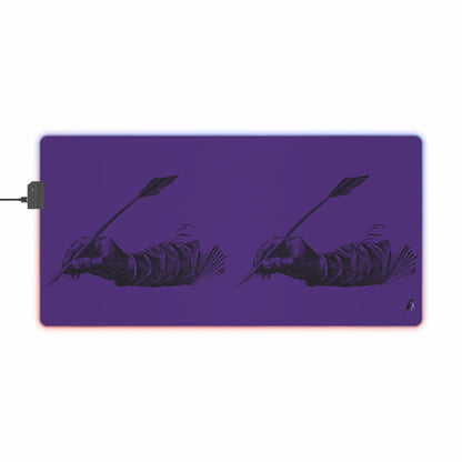 LED Gaming Mouse Pad: Writing Purple