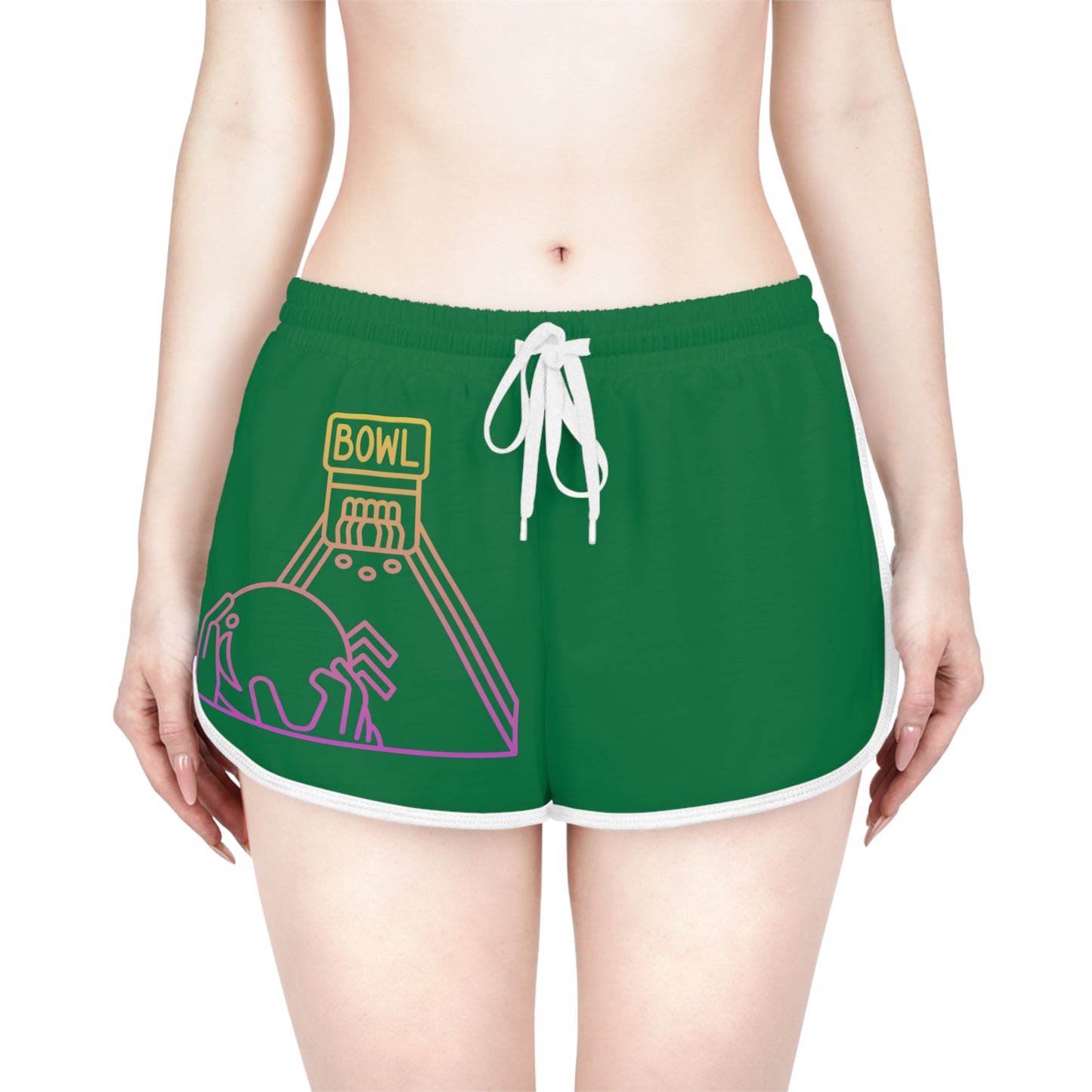 Women's Relaxed Shorts: Bowling Dark Green