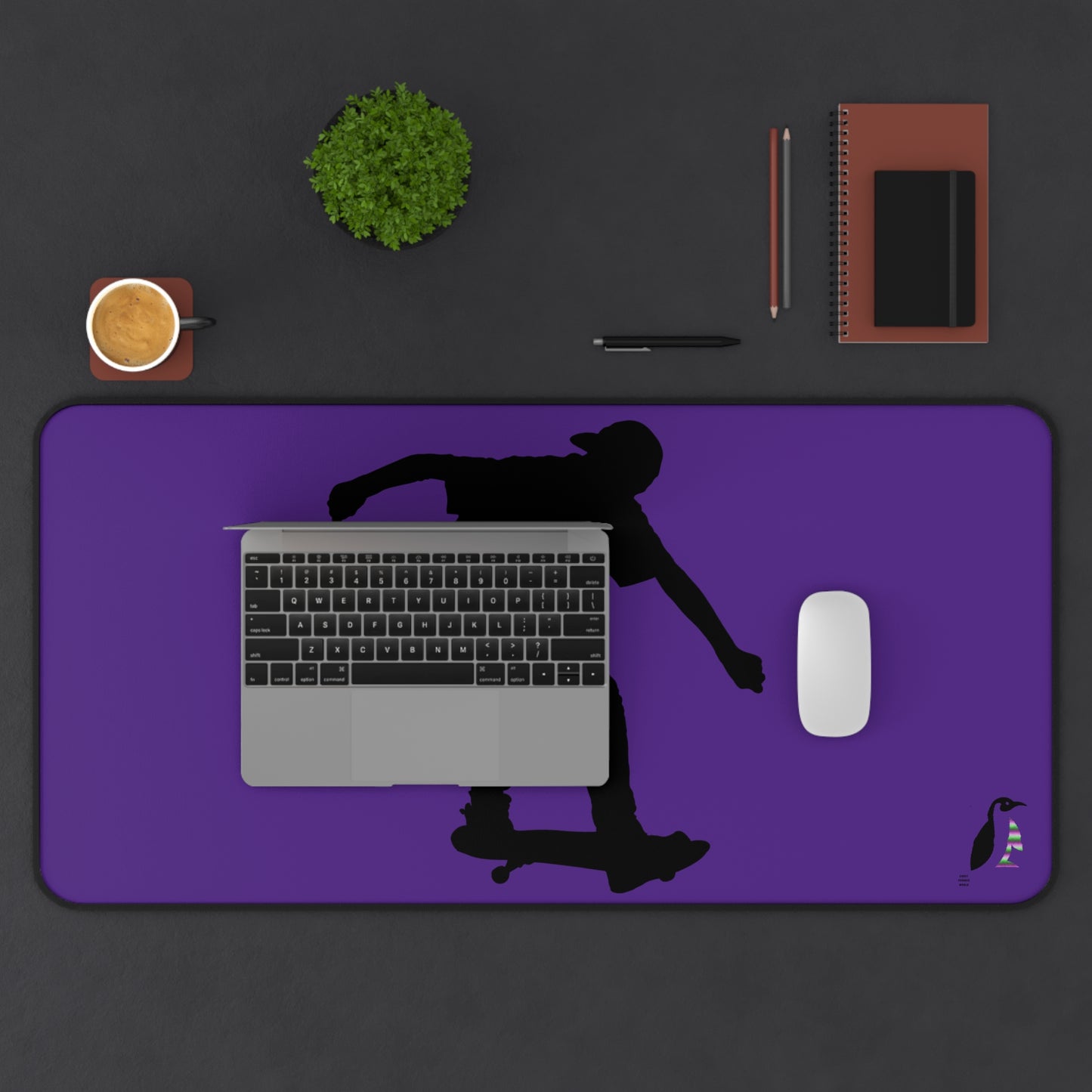 Desk Mat: Skateboarding Purple