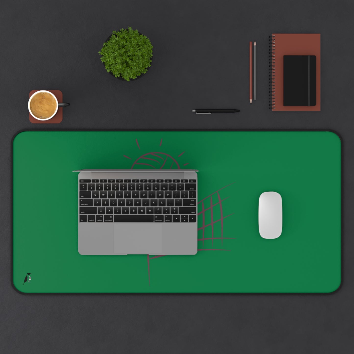 Desk Mat: Volleyball Dark Green