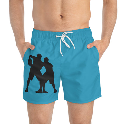 Swim Trunks: Basketball Turquoise