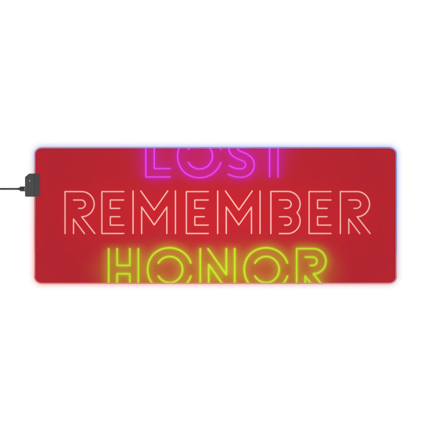 LED Gaming Mouse Pad: Lost Remember Honor Dark Red