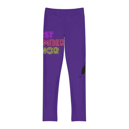 Youth Full-Length Leggings: Lost Remember Honor Purple