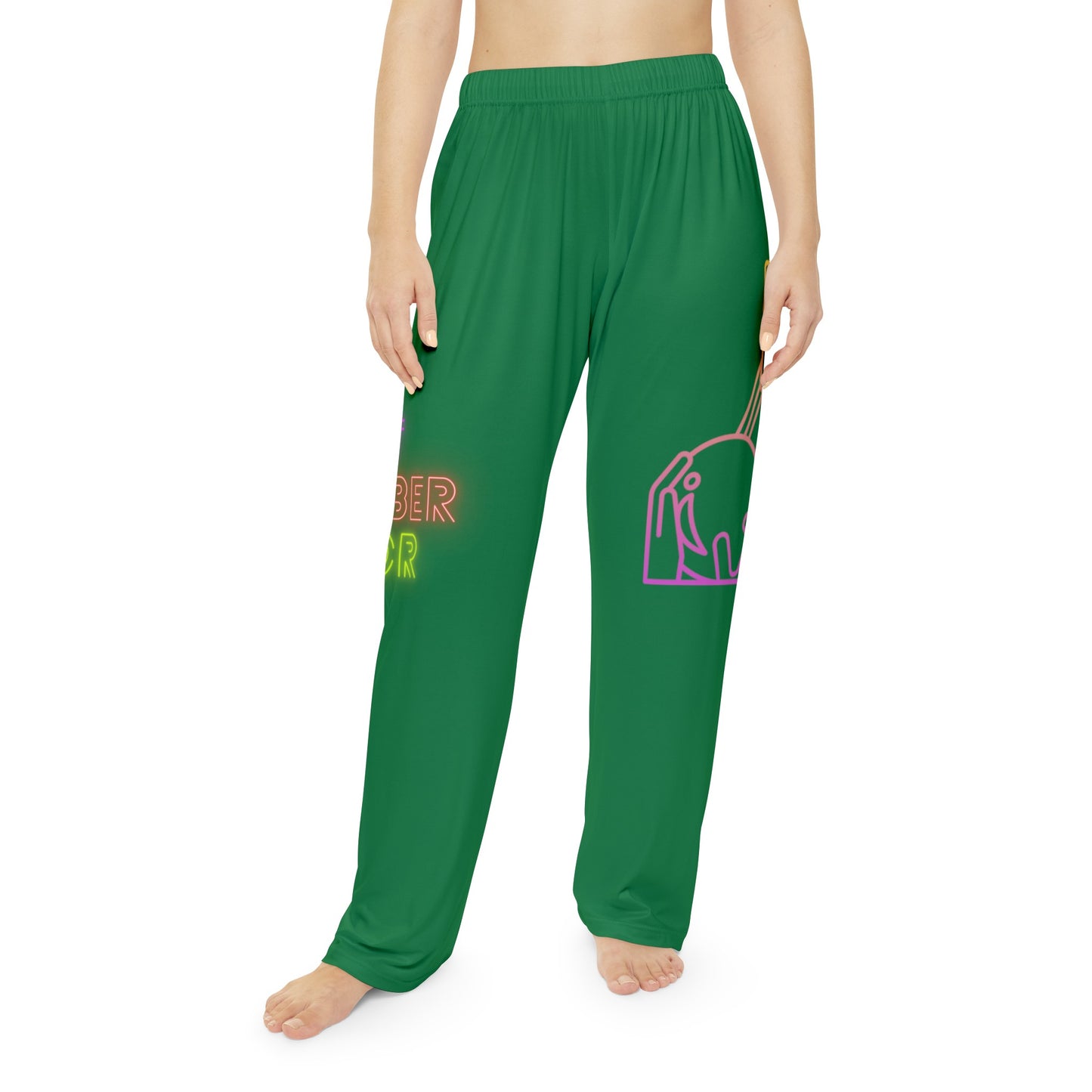 Women's Pajama Pants: Bowling Dark Green