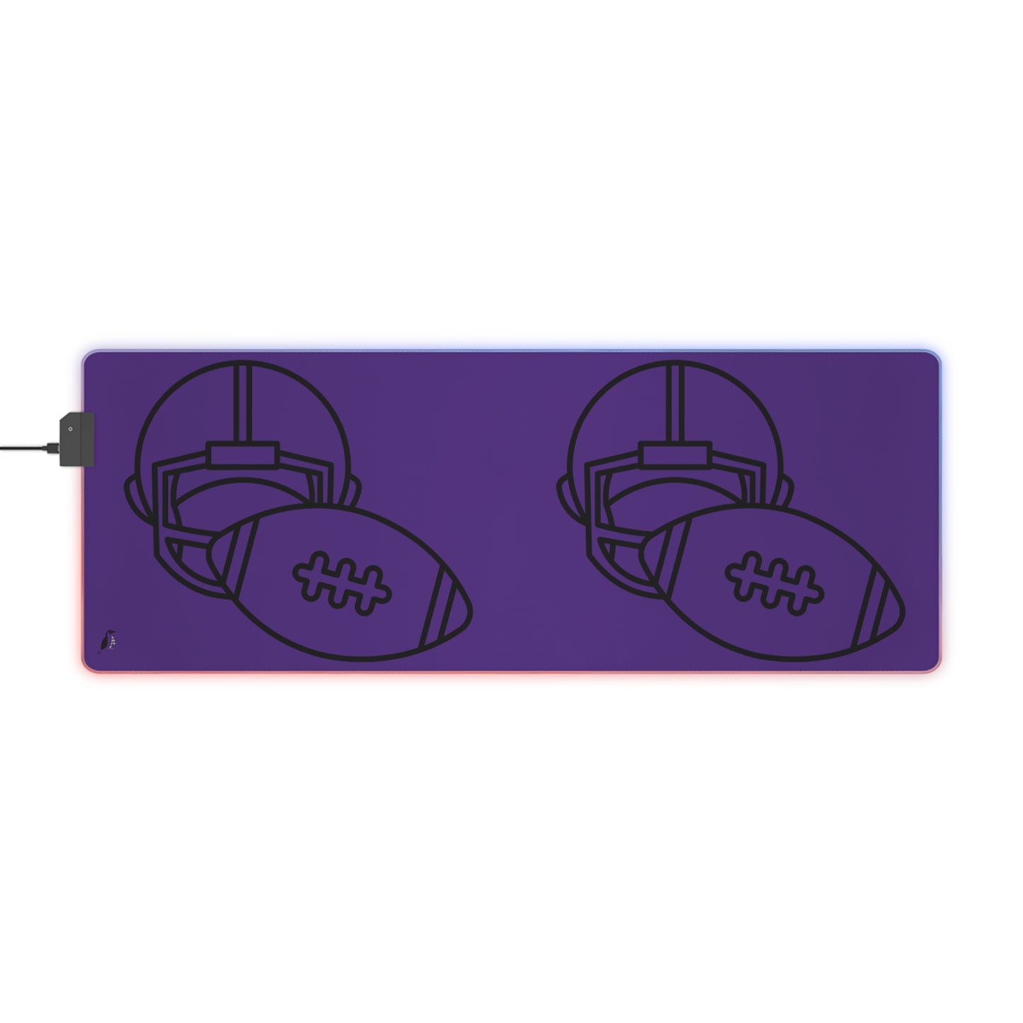 LED Gaming Mouse Pad: Football Purple