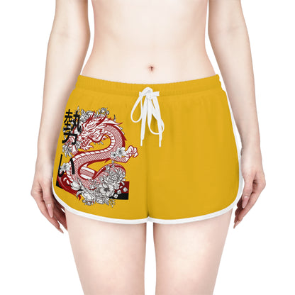 Women's Relaxed Shorts: Dragons Yellow