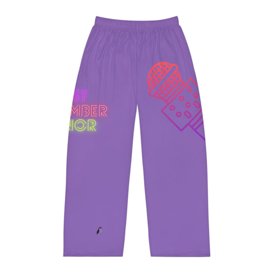 Men's Pajama Pants: Music Lite Purple