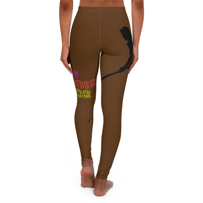 Women's Spandex Leggings: Hockey Brown